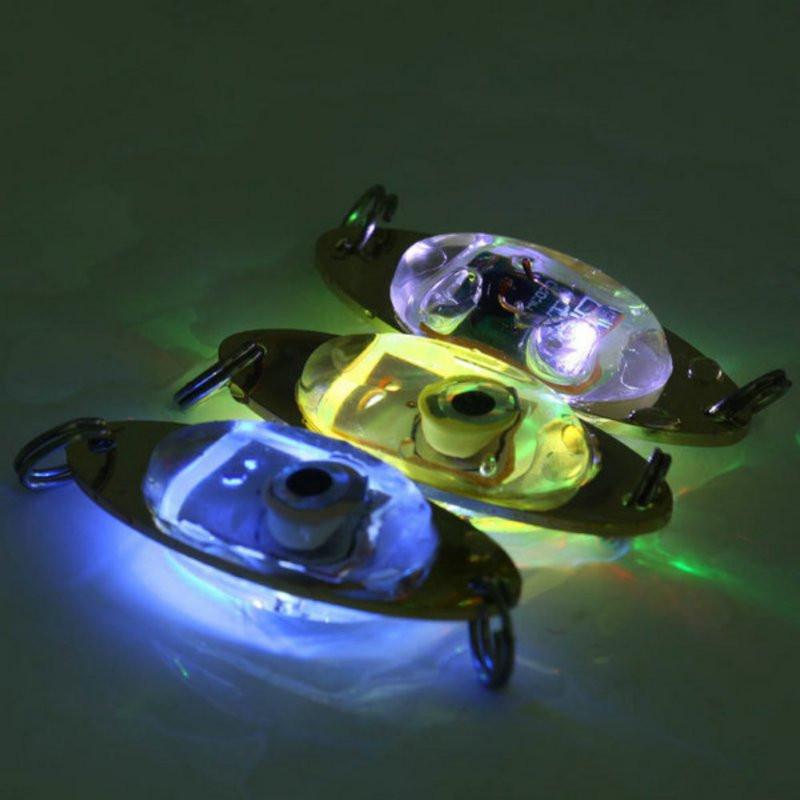 1pc fiskelys 6 cm/2.4 tommer flash lampe led dyb undervands øjenform fiskeri blæksprutte fisk lokke lys