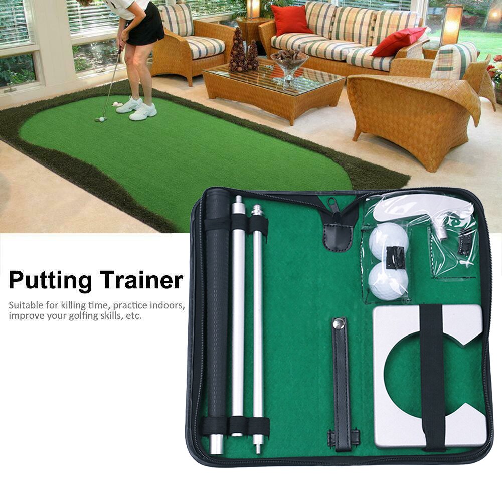 Portable Golf Putter Putting Set Kit For Indoor Outdoor Training Practice With Putter 2pcs Balls Putting Cup Golf Tool