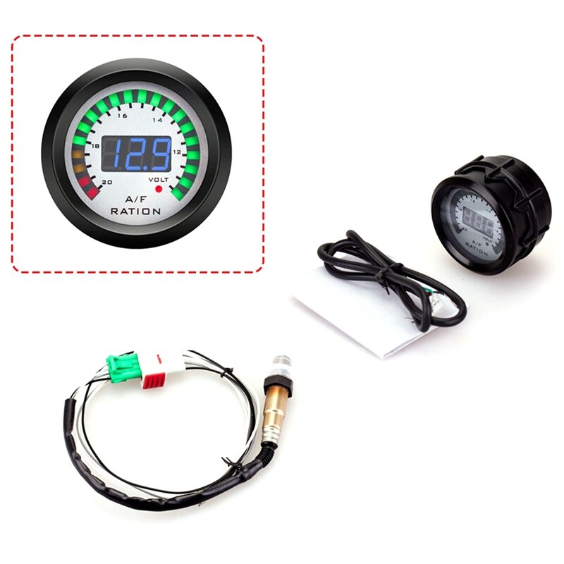 2 in 1 Air Fuel Ratio Gauge Voltmeter 12V 52mm Dig... – Vicedeal