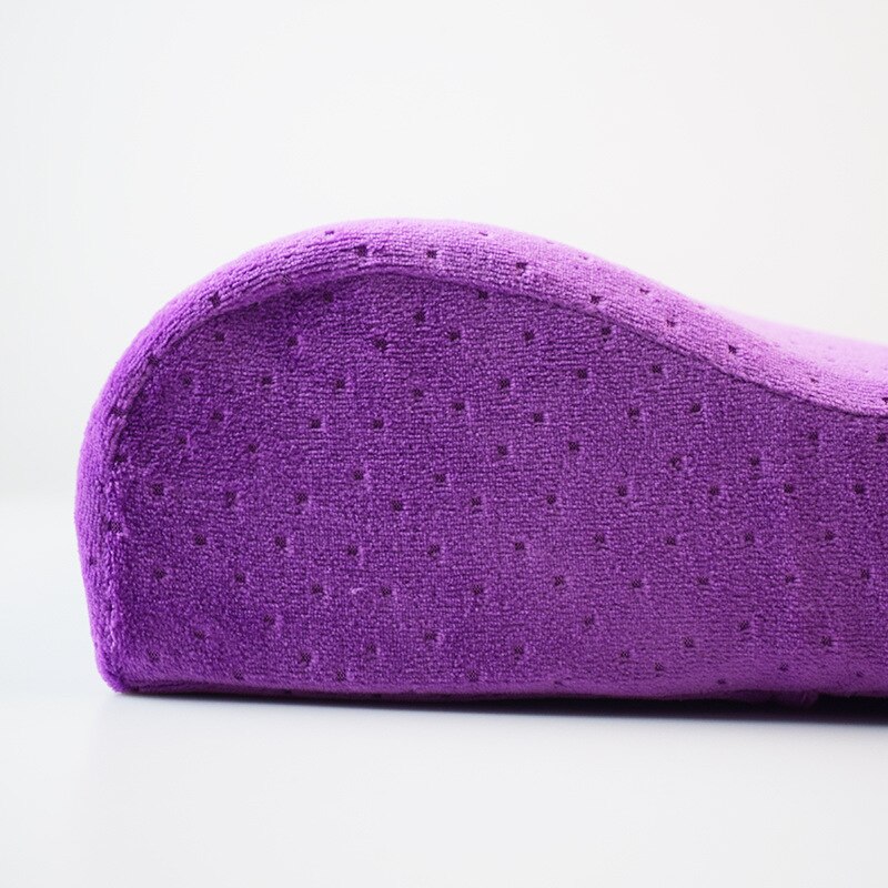 Bamboo Fiber Wave Shaped Latex Memory Foam Pillow Neck Therapy Comfort Velvet Fabric Slow Rebound Bed Pillow for Sleep