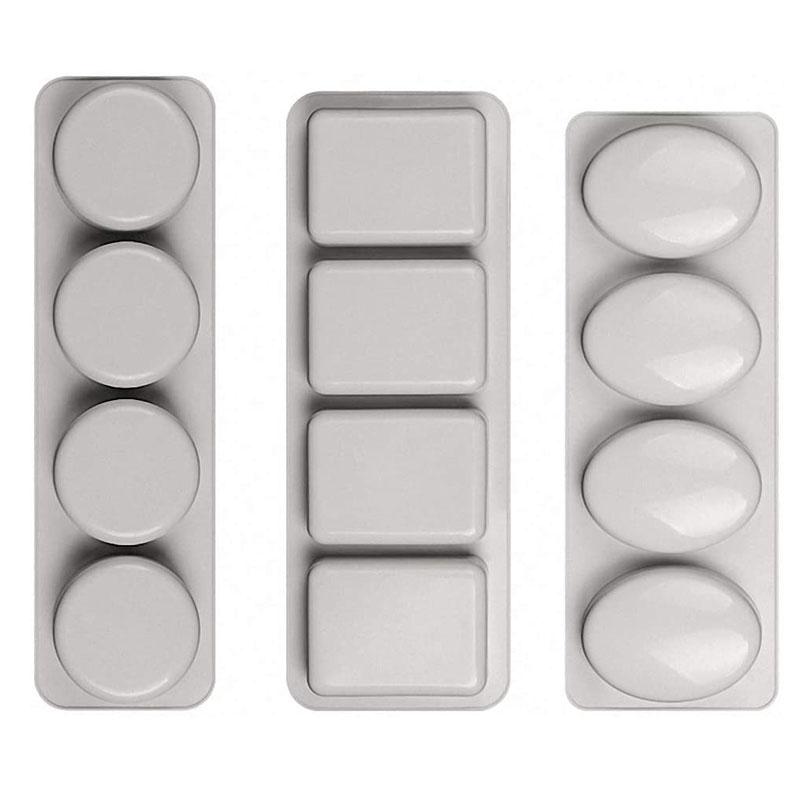 4 hohlraum Seife Formen Silikon bilden für Handgemachte Seife Lotion Bar Rechteck Oval Mehrweg Runde Silikon Seife, Der Formen