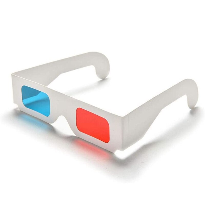 3D Glasses, 10 Pairs Red and Blue Paper Stereo Lenses for Movies Set Anaglyph Paper 3D Glasses