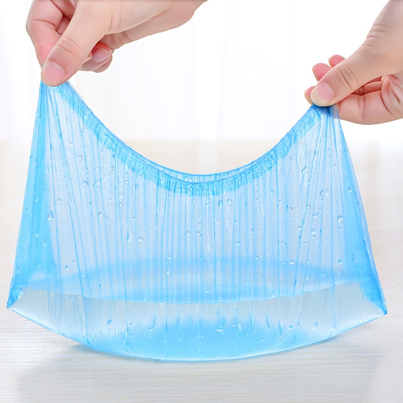 100pcs Disposable Shoe Covers Plastic Waterproof Prevent Wet Boot Covers Home Hotel Lab Cleaning Safety Shoe Boots