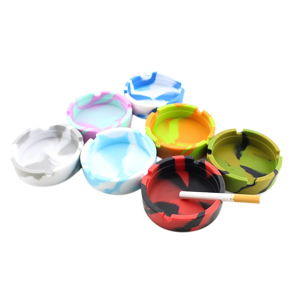 Silicone Ashtray Premium Silicone Rubber High Temperature Heat Resistant Round Ashtray