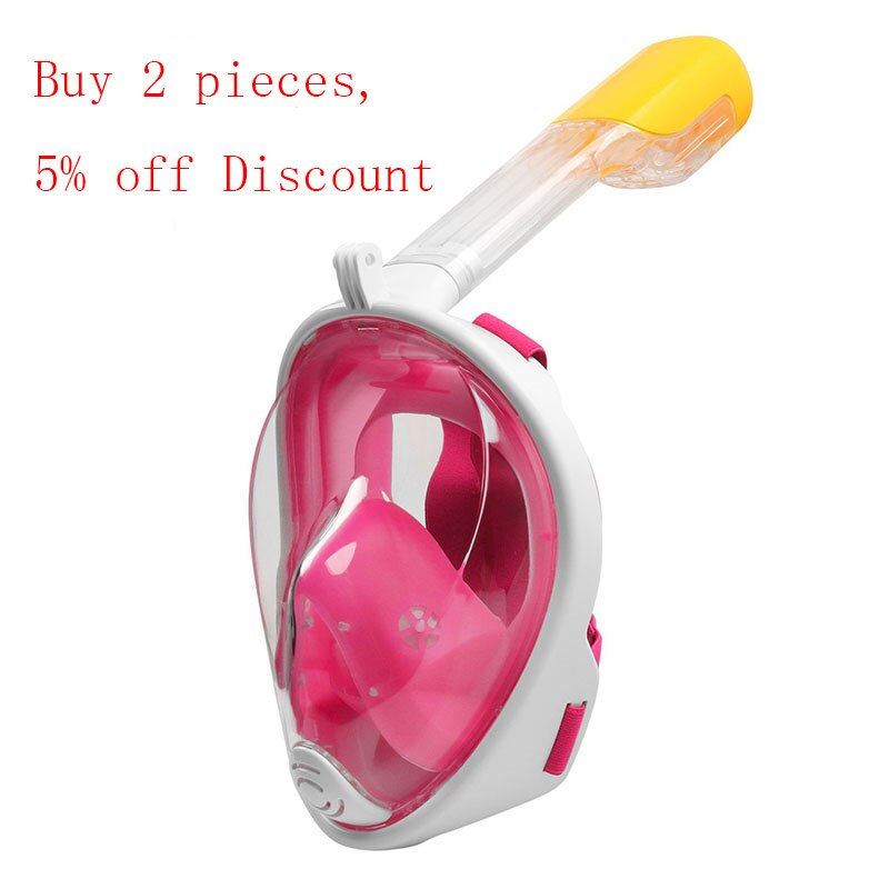 Swimming Snorkeling Mask Underwater for Diving Full Face Snorkel Anti Fog Anti-Leak Beach Sea Swim Pool Accessories Adult Child