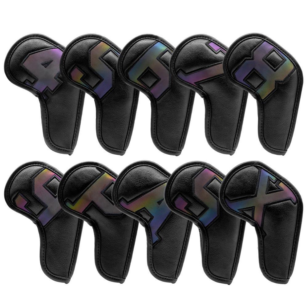 High-end golf iron head cover Iron head cover Wedge cover 4-9 ASPX 10pcs, 6 colors