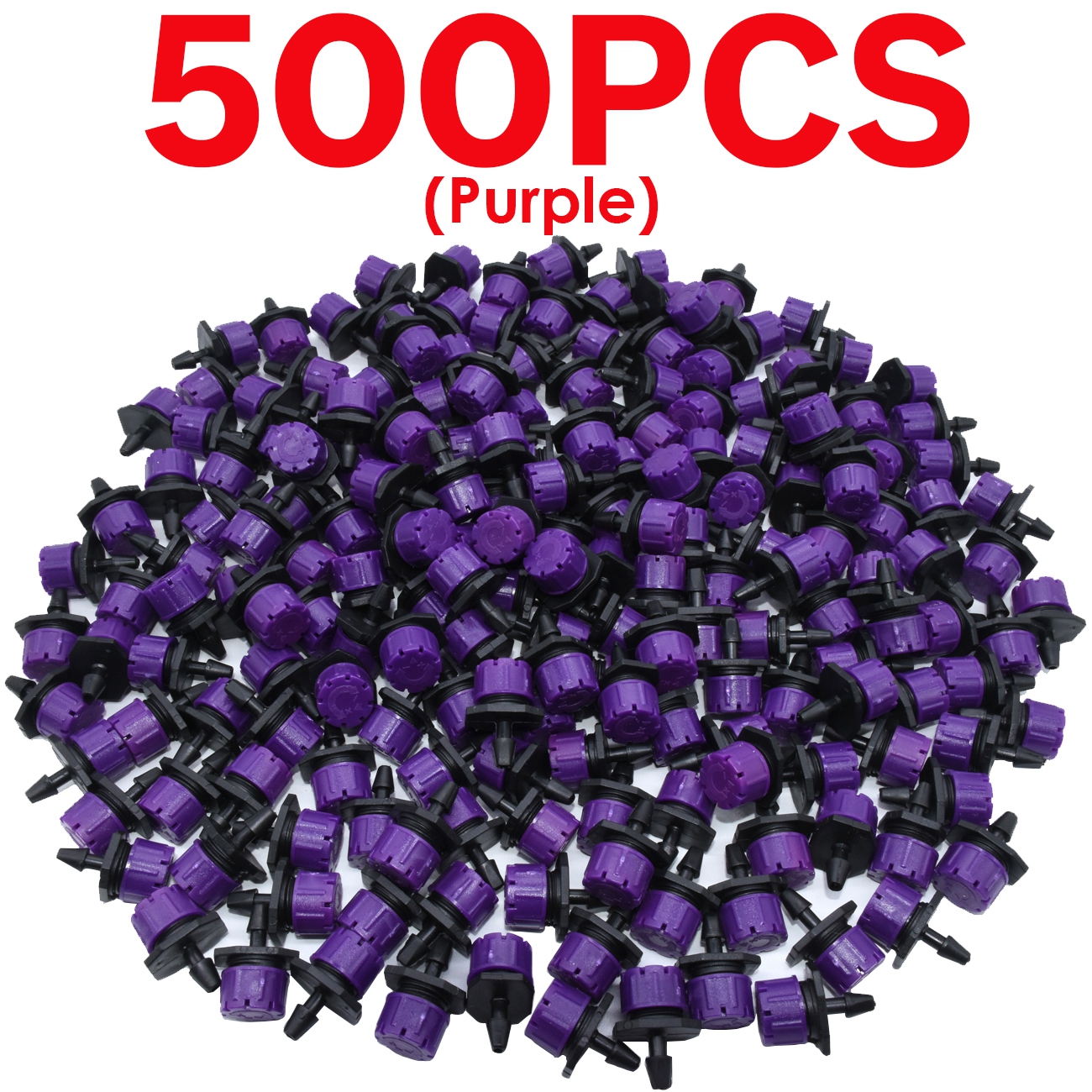 Greenhouse 30-800PCS 4-Type Garden 1/4'' Adjustable Micro Nozzle Drip Irrigation System 4/7MM Watering Sprinkler Emitter Dripper: light green