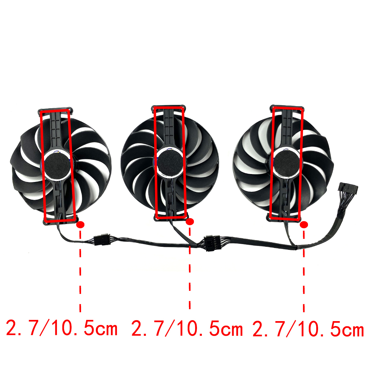 For ASUS TUF RX6700XT 6800 6800XT 6900XT 6950XT GAMING OC Graphics Card Replacement Fan