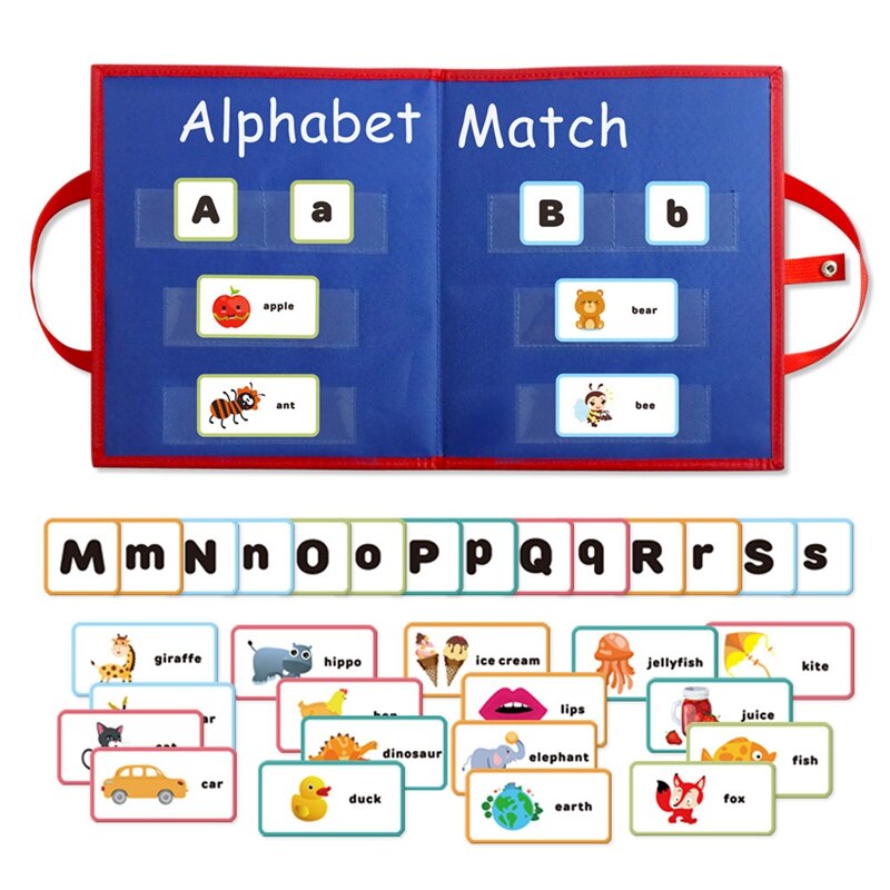 Kids Educatief Opvouwbare Leren Spelling Engels Draagbare Board Onderwijs Insert Card Alfabet Wedstrijd Pocket Grafiek