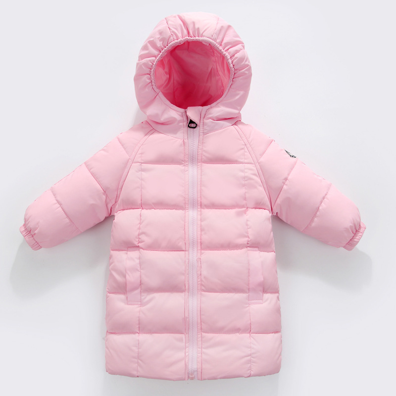 Russische Winter Kind Jungen Jacken Mit Kapuze Warme Daunen Mantel für freundlicher Oberbekleidung Kleidung freundlicher Parkas jugendlich Mädchen Kleidung: Rosa / 2T