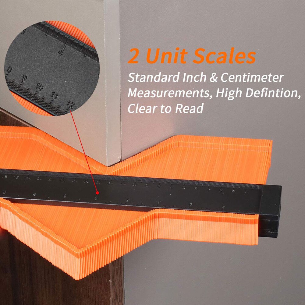 2PCS/Set Profile Tool Shape Contour Duplicator Profile Gauge Contour Template Plastic Woodworking Duplicator Measuring Tool