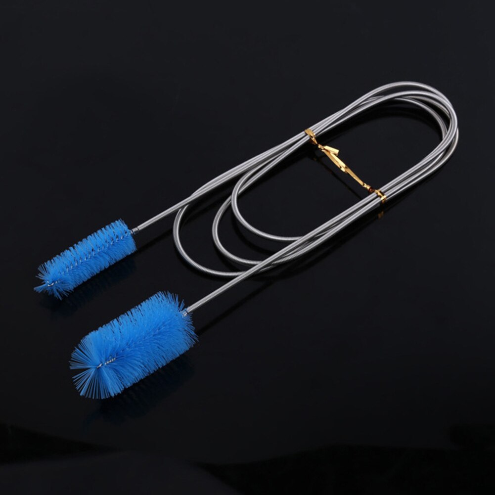 Cepillo de limpieza de tuberías de Acuario, tubo de aire Flexible, manguera de doble extremo, herramienta de limpieza de filtro de agua de tanque de peces, herramienta de lavado de nailon, 155cm