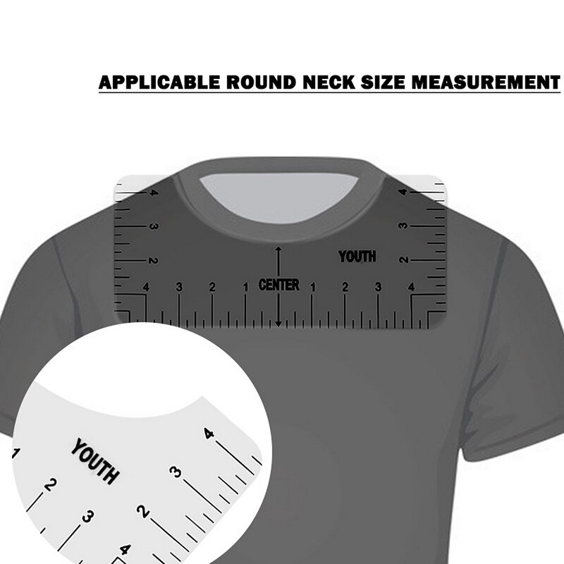 4PCS T-Shirt Alignment Ruler Craft Ruler with Guide Tool for Adult Youth Toddler Sewing Tools acrylic
