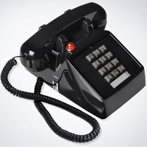 Vintage Telephone Landline Fixed Phone With Mechanical Bell For Desktop Office Home Hotel Bar Decoration Telefone Red Black: black