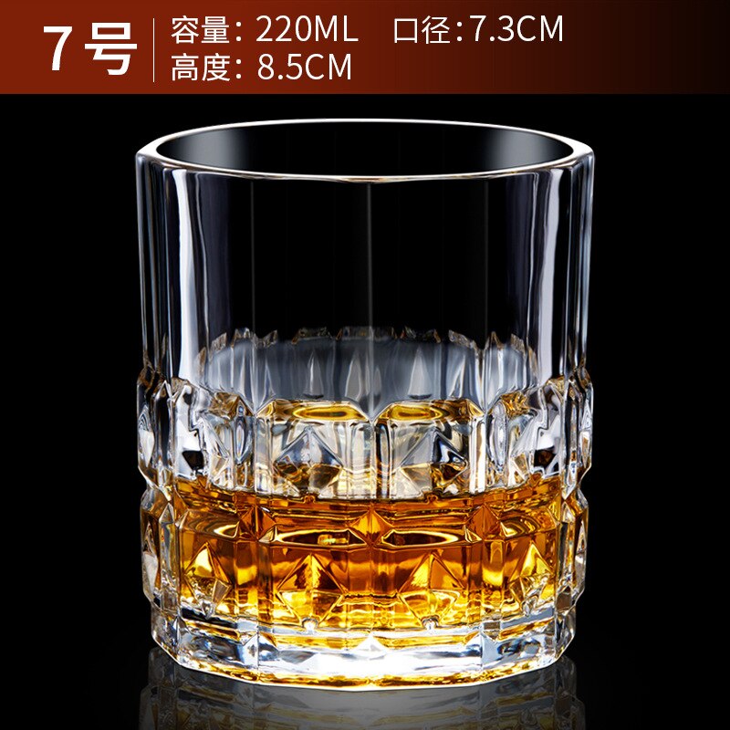 Varmebestandig blyfri gennemsigtig vinglas øl steins whisky brandy vodka kop multi mønster drinkware bar: 7