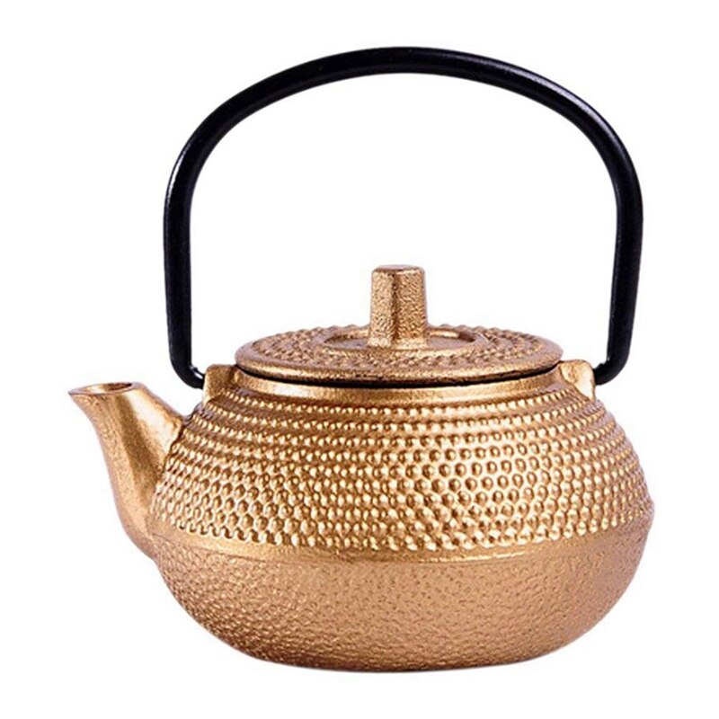 1Pcs Mini Japanese Style Cast Iron Tea Kettle 50Ml & 1Pcs Makeup Bag Insert Travel Organizer Felt Bag