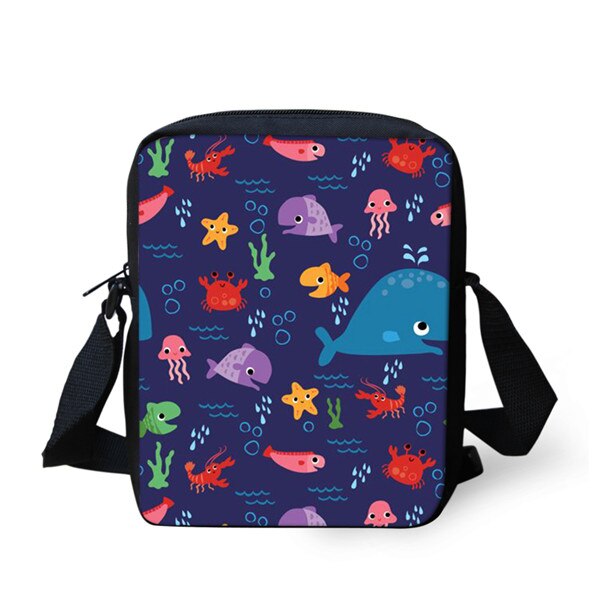 Thikin tubarão criança ombro escola quadrado saco do mensageiro animal crianças crossbody schoolbag para meninas sacos de livro infantil: Cinza