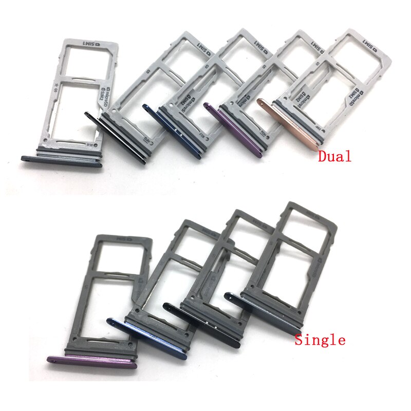 For Samsung Galaxy S9 G960 S9 Plus G965 S9+ SIM Card Tray Sim Card Holder Slot Single Dual Version