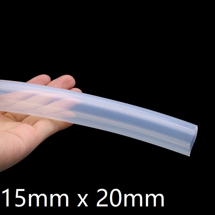 Transparent Flexible Silicone Tube ID 15mm x 20mm OD Food Grade Non-toxic Drink Water Rubber Hose Milk Beer Soft Pipe Connect