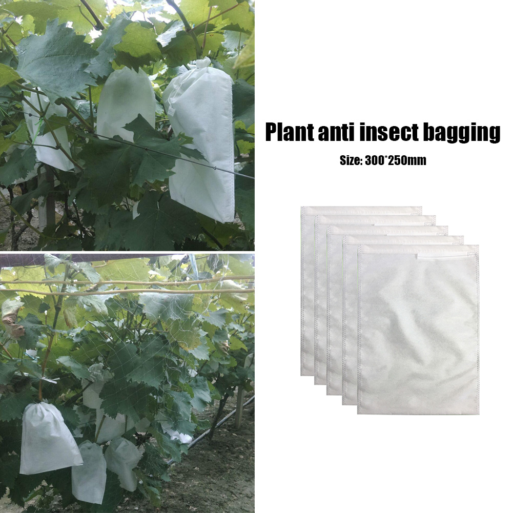 5Pcs Plant Tree Trunk Protector Weather-Proof Plastic Garden Fruit Vegetable Protection Bags Mosquito Insect Bird Barrier Bags