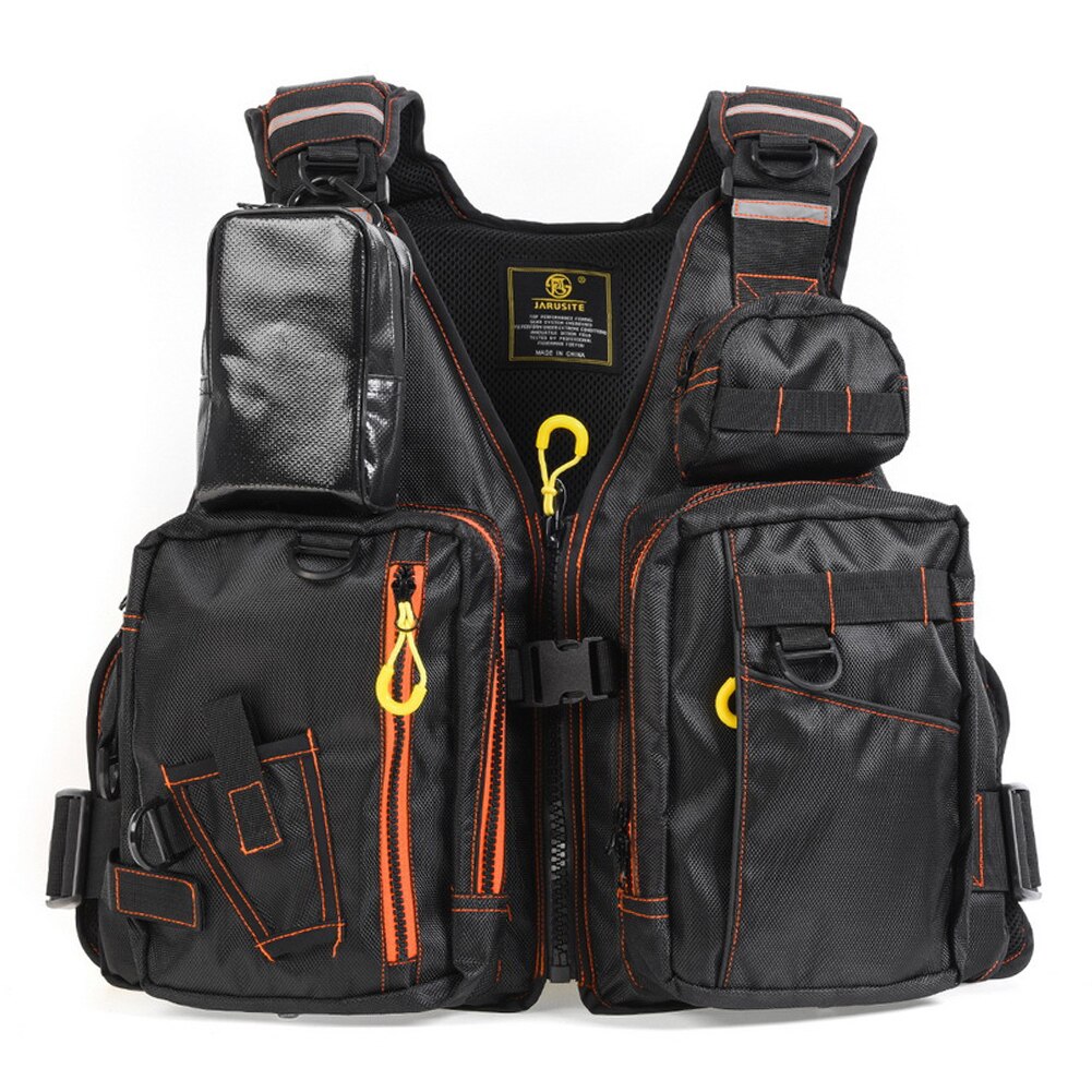 Sport Fishing Life Vest Outdoor Sport Fishing Buoyancy Life Vest Adjustable Safety Waistcoat Men Vest Fishing Tackle Tool Adjust: Orange