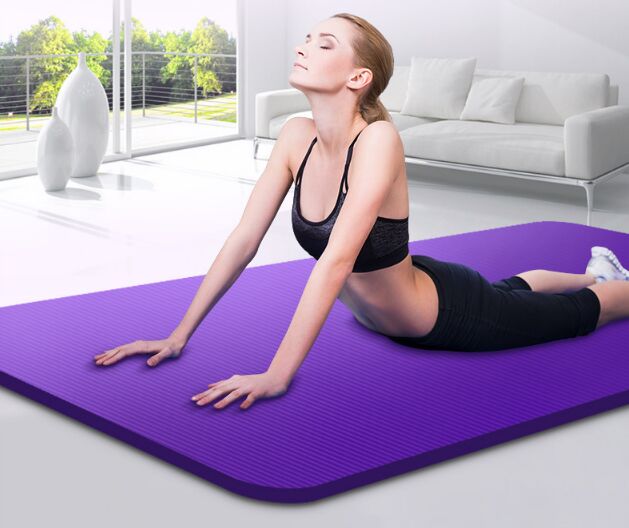 NBR Yoga Mat - 185x80cm - 15mm Thick - Non-Slip - Odorless - Fitness Pilates Home Sport Gym Exercise Mat