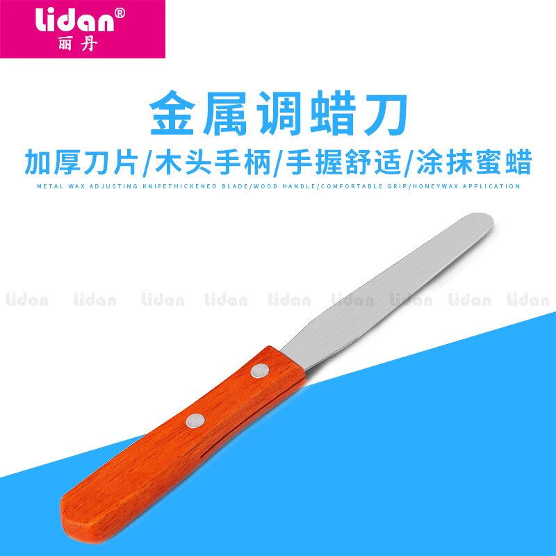 Metal Coated Wax Stick Hair Removal Wax Wax Mixing Rod Wax Stick Mask Stick Stainless Steel Wooden Handle