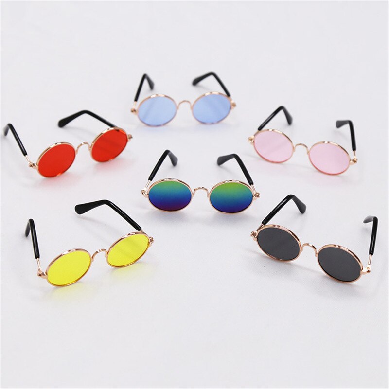 Pet suave Gato gafas de perro para mascotas de color al azar para perrito ojo de gato ropa de perro gafas de sol fotos de productos para mascotas