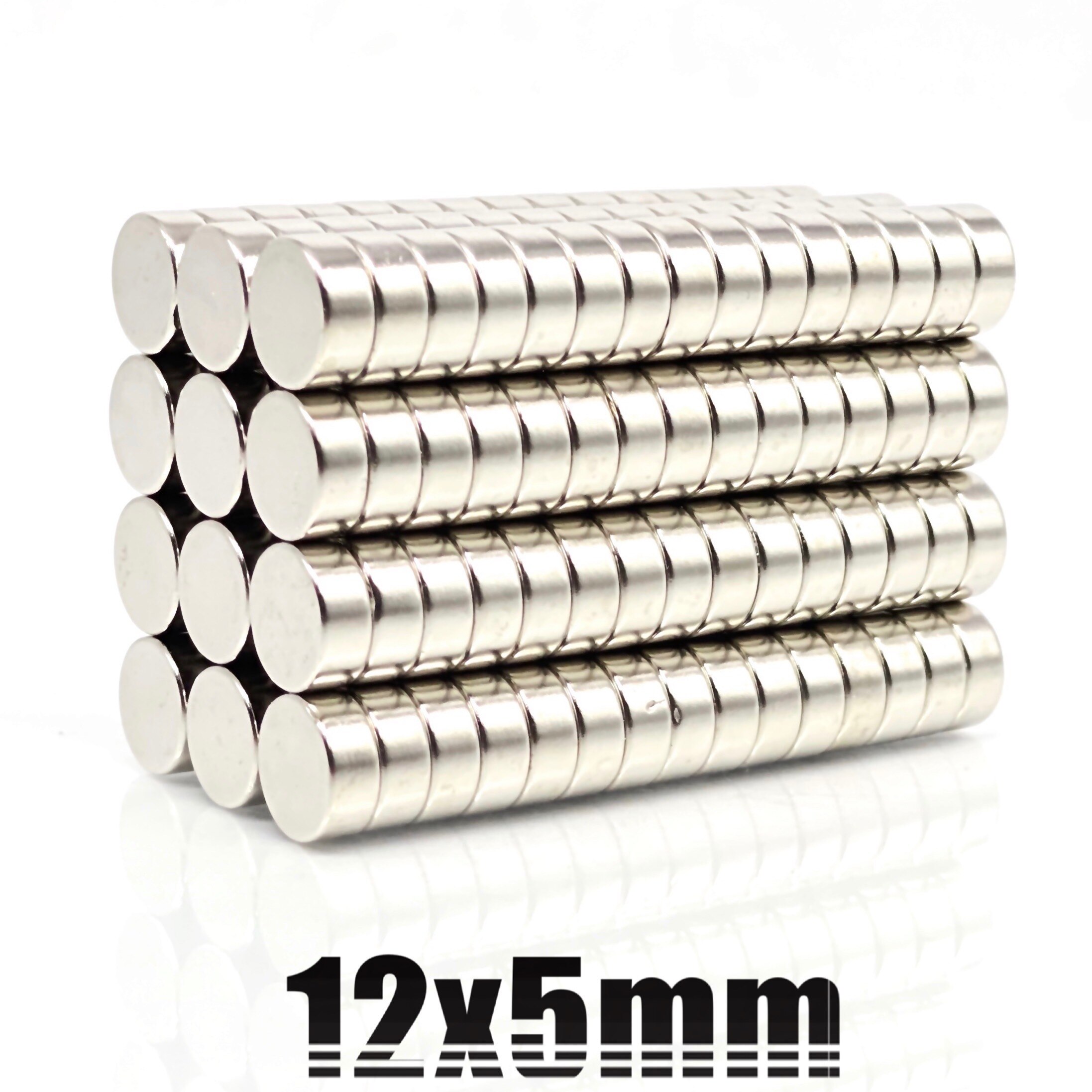 100 stk  n35 rund magnet 12 x 1 12 x 1.5 12 x 2 12 x 3 12 x 4 12 x 5 12 x 6 neodymmagnet permanent ndfeb superstærke kraftige magneter 12*1