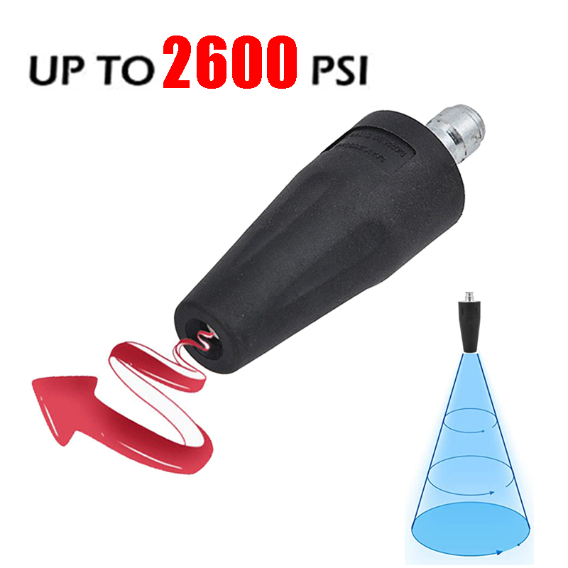 Universal Turbo Nozzle Rotating Blaster Jet Connector for Car Washing High Pressure Water Gun Head Washer Accessories 2600 PSI