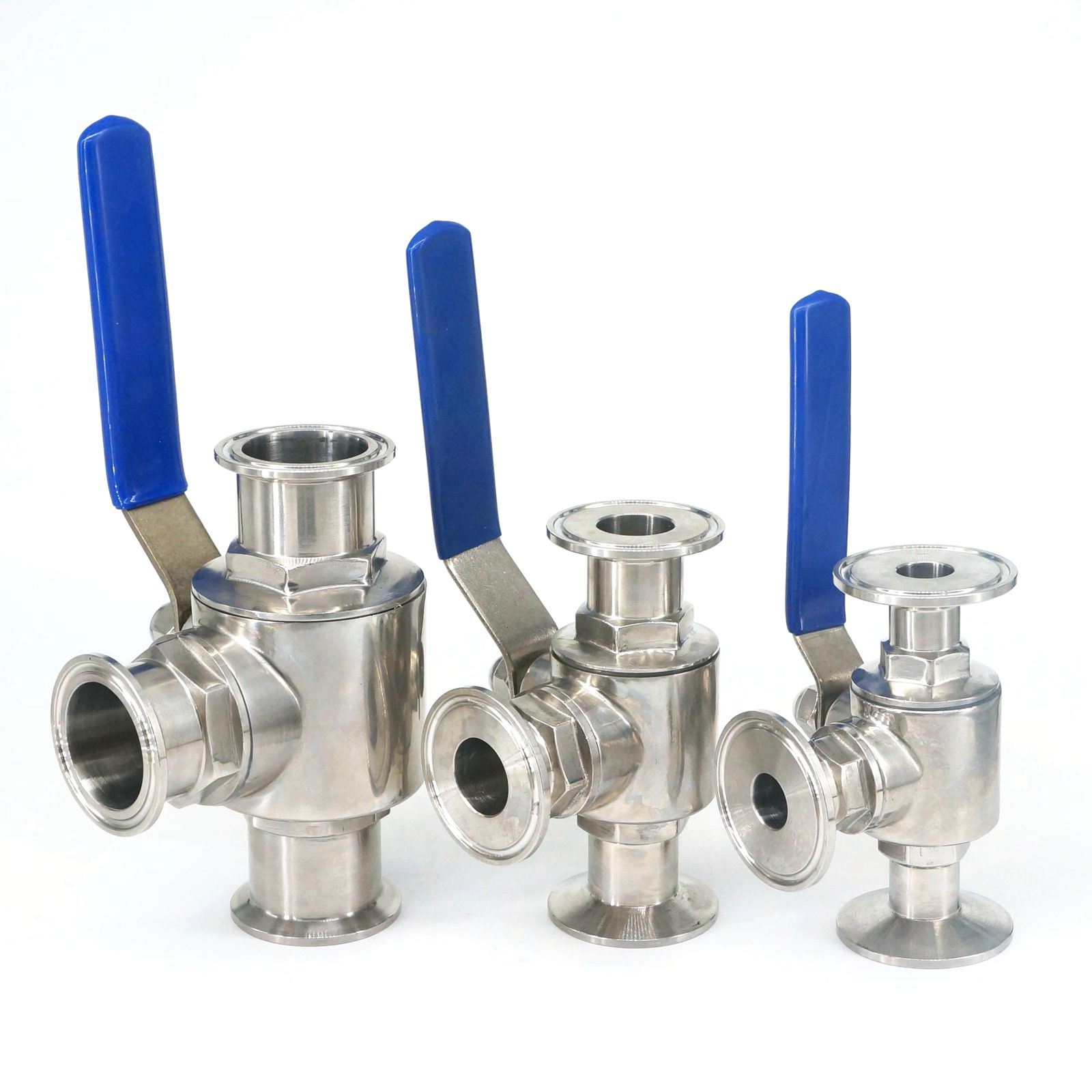 Tube O/D 19/25/32/38mm 1.5" Tri Clamp Ferrule O/D 50.5mm 304 Stainless Steel Sanitary 3 Way L port Ball Valve Homebrew Diary