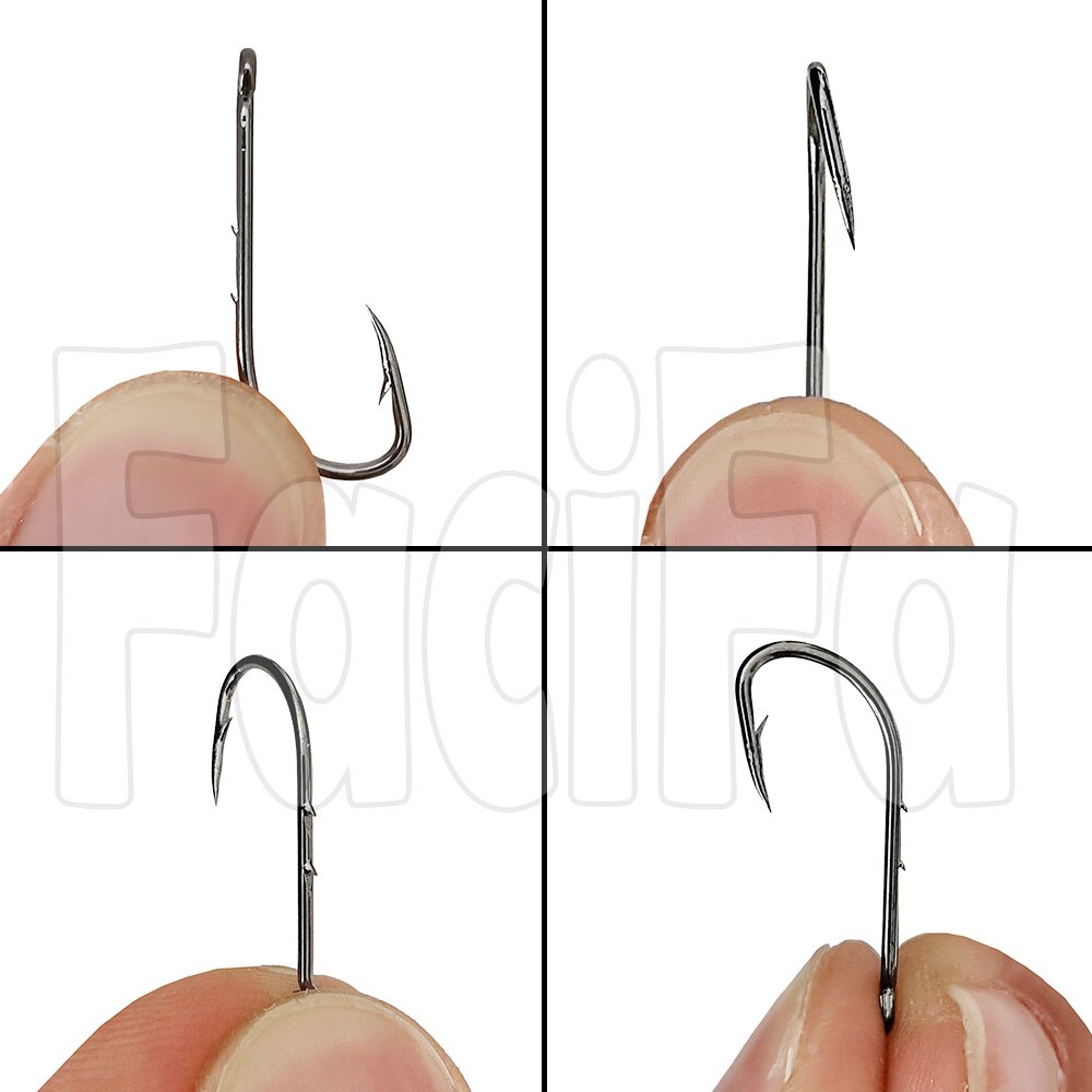 50 teile/schachtel Lange Schaft Angeln Haken Baitholder Angelhaken Karpfen Angeln Haken Jig Stacheldraht hoch Kohlenstoff stahl versetzt Schmale Köder Haken