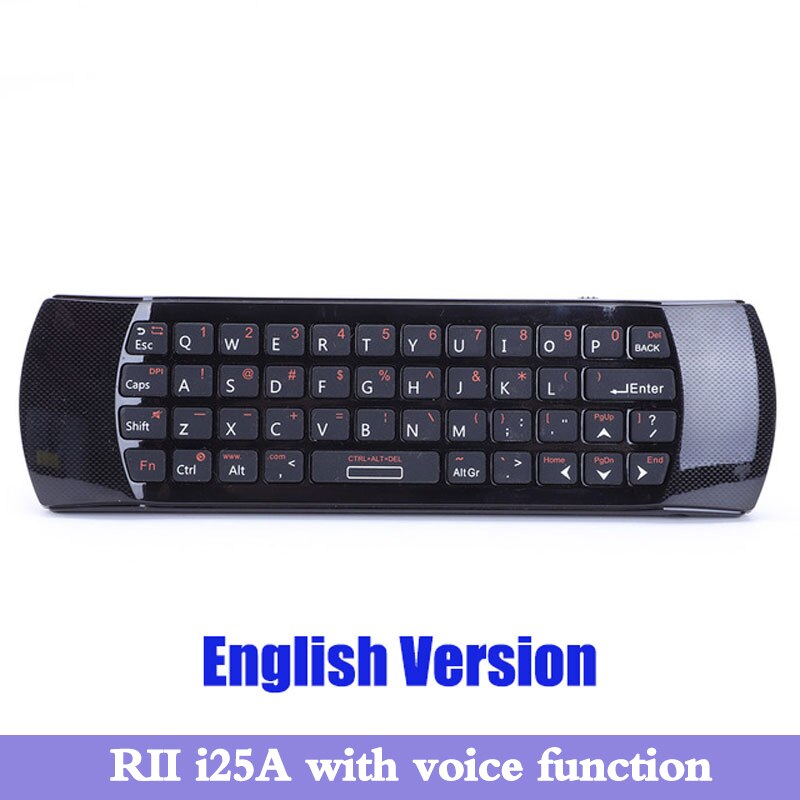 [Original] Rii i25/i25A 2,4 Ghz Mini Drahtlose Tastatur Englisch/Russische Fliege Luft maus mit Kopfhörer Jack für Mini PC/Android TV Kasten: RII i25A Englisch
