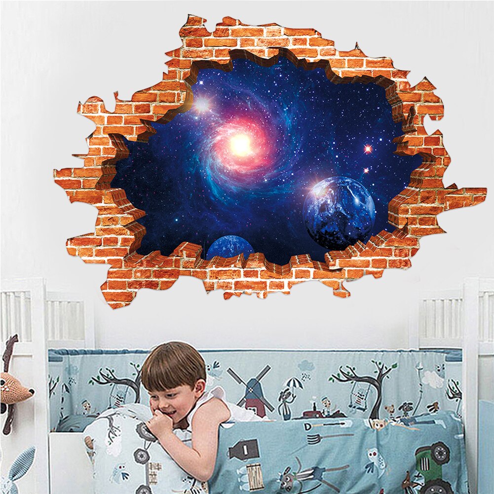 3D Sterrenhemel Universum Serie Muursticker Familie Decoratie Cosmic Space Galaxy Star Bridge Creatieve Sticker Voor Kinderkamer