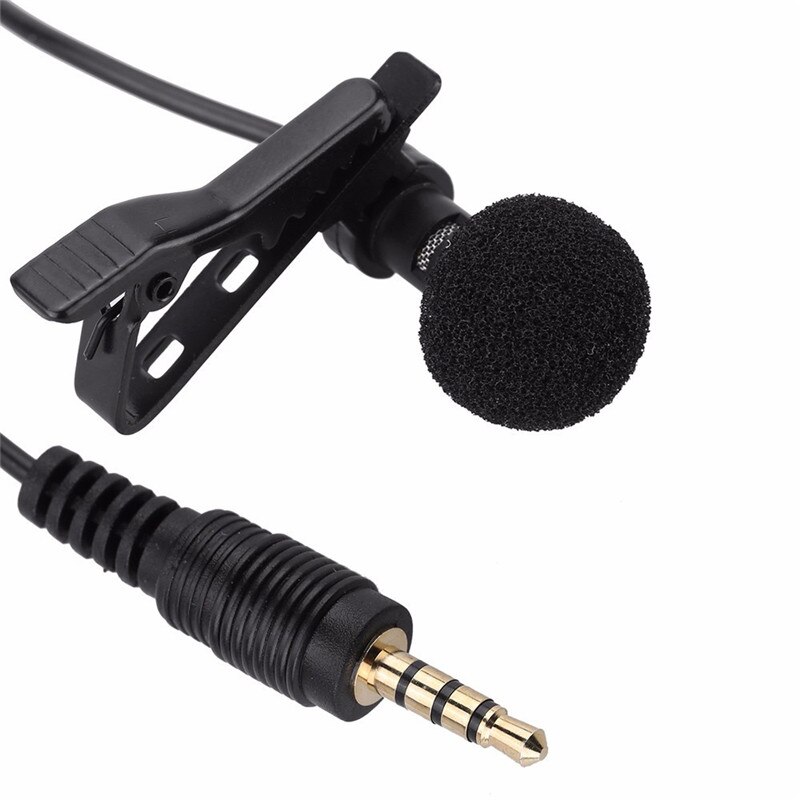 Draagbare Clip-op Revers Lavalier Microfoon 3.5mm Jack Mikrofon Mini Wired Mic Condensor Microfono Voor iPhone Samsung Smartphone: Default Title