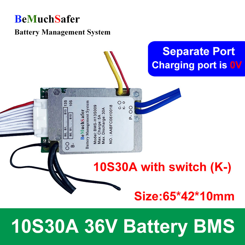 BeMuchSafer-Batterie BMS pour E-Bike E-Scooter E-Motorcycle, 10S, 12S, 13S, 30A, 36V, 43.2V, 48V, 43V, 10S30A, 12S30A, 13S30A, DIY