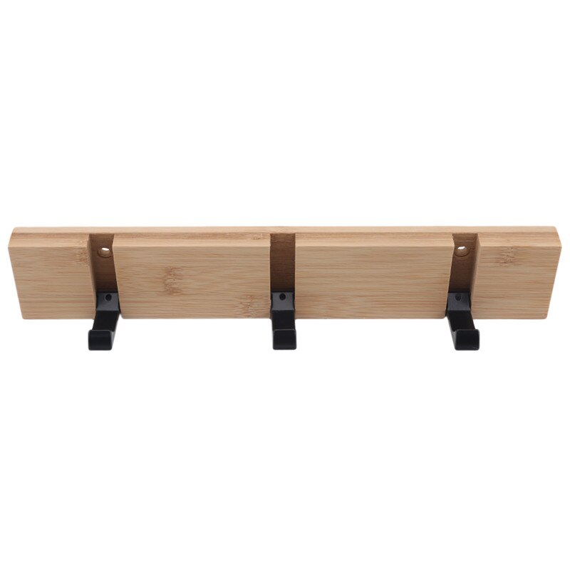 Wooden Home Storage Organization Hooks 2-3 Hook Rails Bedroom Door Hanger Clothes Hanging Rack Holder Hooks For Towel Bags: wooden 3