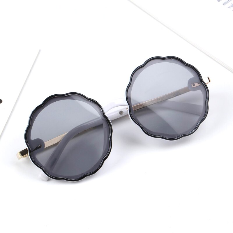 Zilead baby solbriller rund innfatning personlighet solbriller blondere barnebriller uv - motstandsdyktig trendy takrenne og jenter