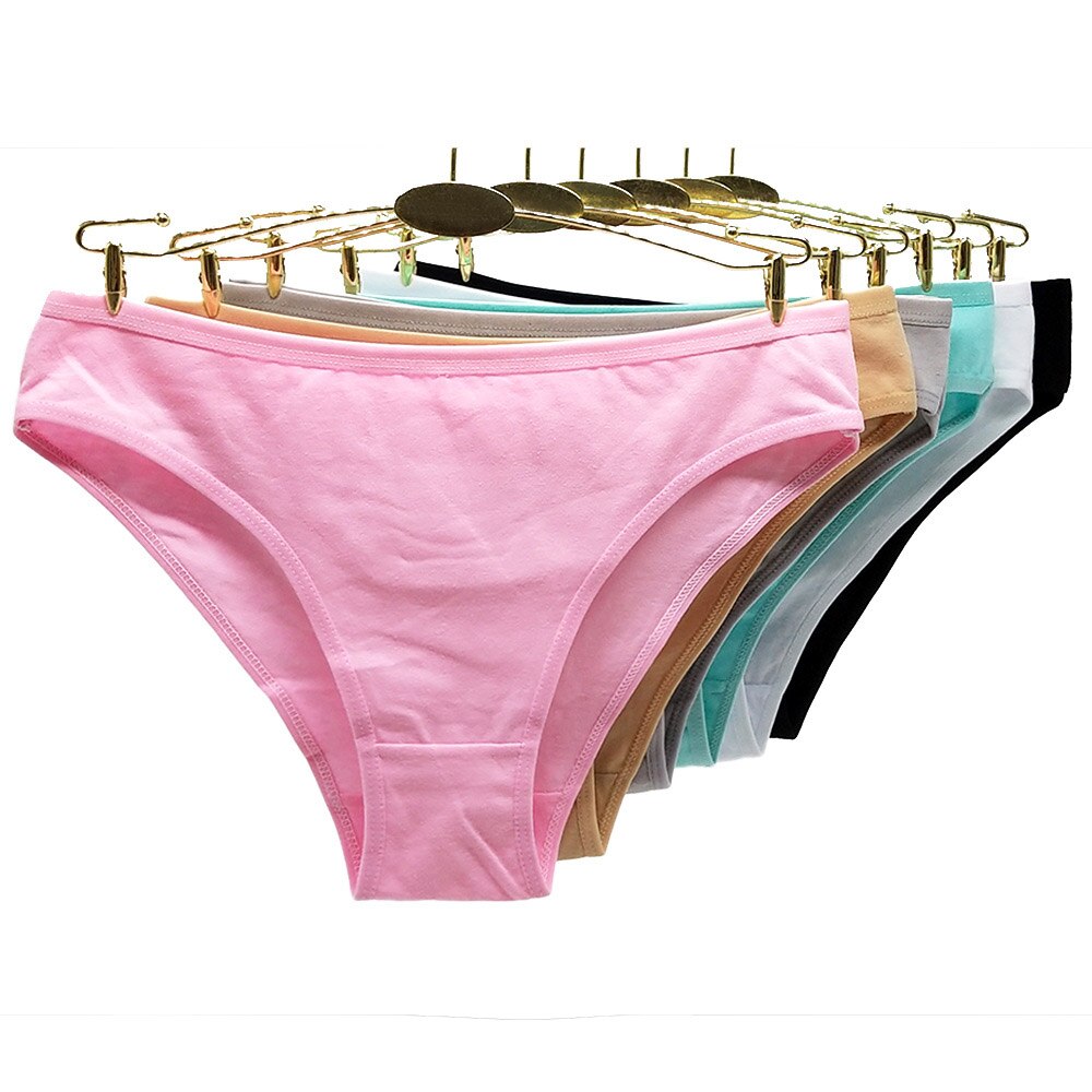 89173 Moonflame 5 pcs/lot 2022 Solid Color Underwear Women Cotton Briefs Panties: XL