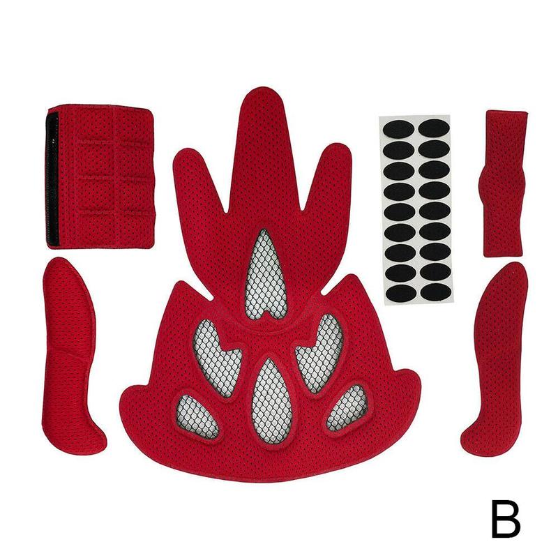 Kit de acolchoamento interno para capacete de bicicleta/motocicleta, forro interno para capacete com insetos, rede de substituição o7f7, 1 conjunto: B