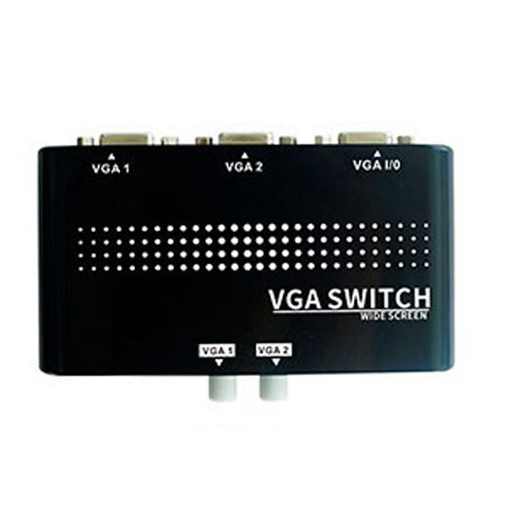 2 In 1 Out VGA/SVGA Manual Sharing Selector Switch Switcher Box For LCD PC KVM Switches Display 1080 HD Video Converter
