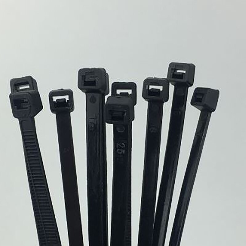 100pcs 3x100 3x120 3x150mm Assorted Self-locking Nylon Cable Ties Black Plastic Zip Tie Loop Wire Wrap Zip Ties