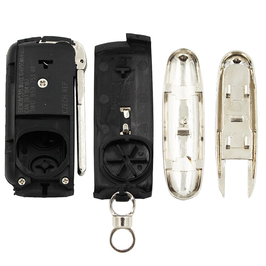 3 Knoppen Gewijzigd Folding Flip Blank Fob Key Case Remote Smart Key Shell Voor Bentley