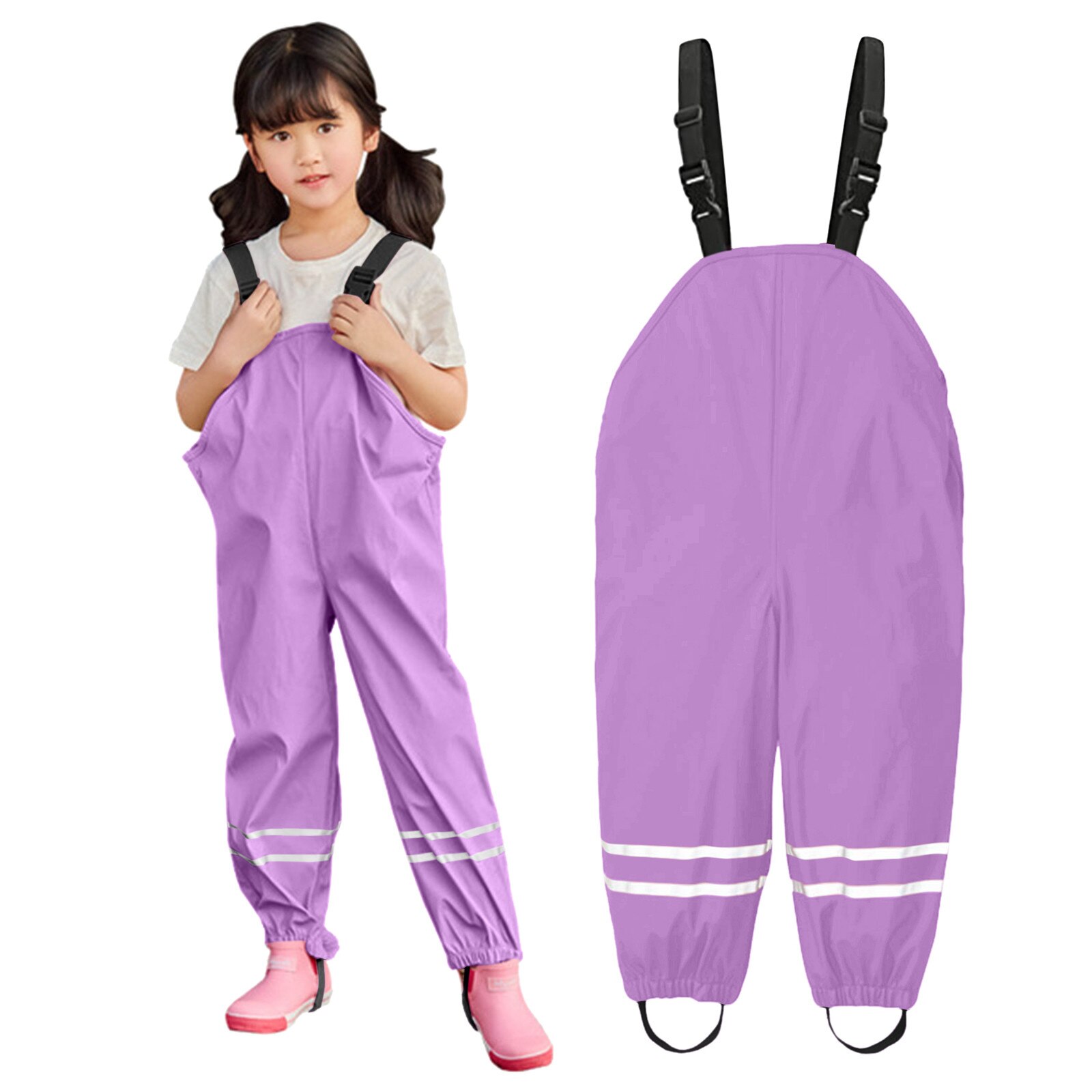 Mono de lluvia para niños Y niñas de 1 a 8 años, mono impermeable a prueba de viento, ropa de barro, pantalones, conjuntos