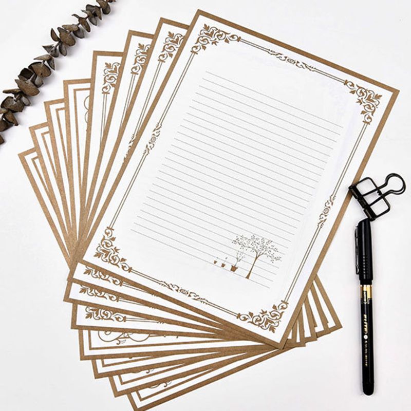 32 unidades/pacote retro carta de escrita papelaria romântico criativo estilo chinês rendas papel timbrado nota