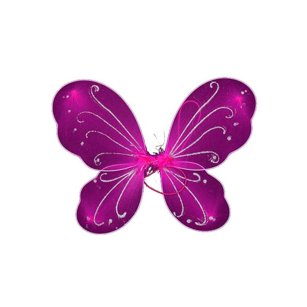 35*42Cm Unisex Kid Vleugels Halloween Party Cosplay Fairy Dress Up Dansvoorstelling Kostuum Props Voor Fantasiespel 10 Kleuren: Rose Red