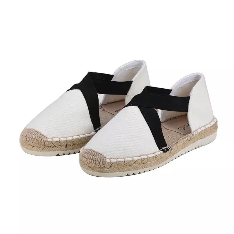 Vrouwen Canvas Espadrille Flats Hennep Bodem Visser Schoenen Voor Lente/Herfst Vrouwen Loafers