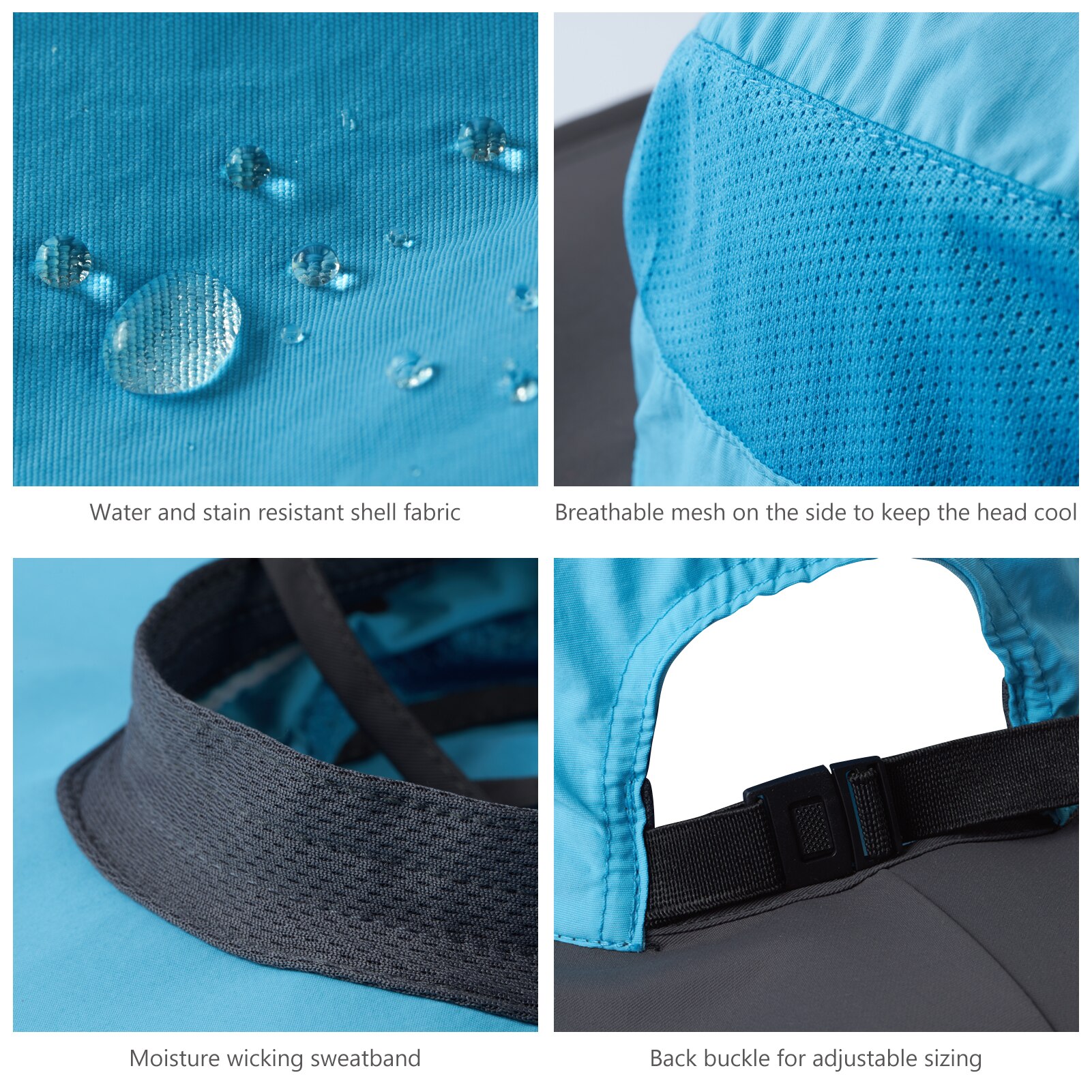 Bassdash damskie wędkarskie kapelusze przeciwsłoneczne z kucykiem otwór na szyję odporny na wodę oddychający kapelusz na zewnątrz