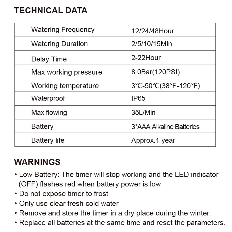 Waterproof Irrigation Timer Smart Irrigation Controller System Garden Watering Timer