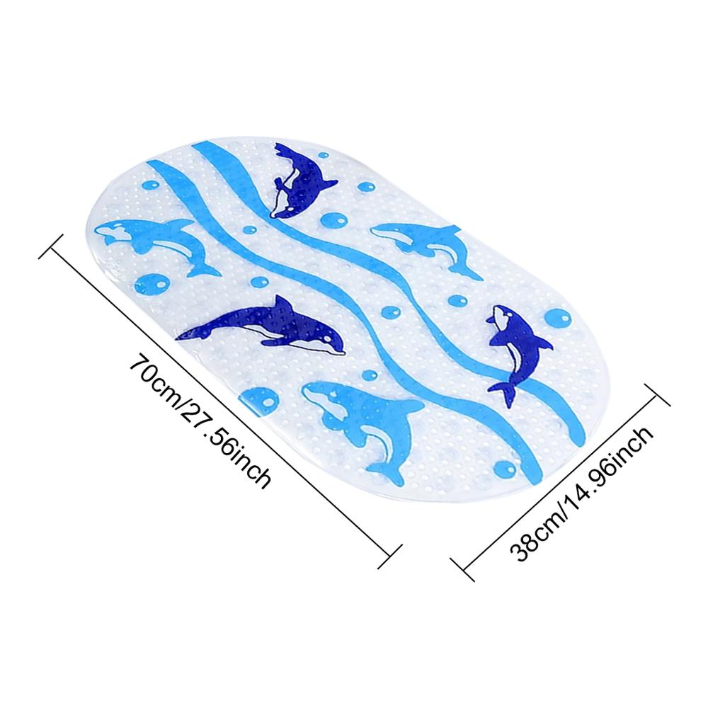 Leuke Cartoon Patroon Badkamer Antislipmatten Bad Anti-slip Mat met Zuignappen voor Badkamer Kids Douche bad Non-slip Mat: Dolphin